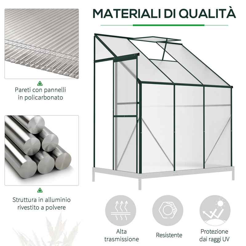 Serra da Parete 192x127x220 cm Porta Scorrevole in Policarbonato Trasparente