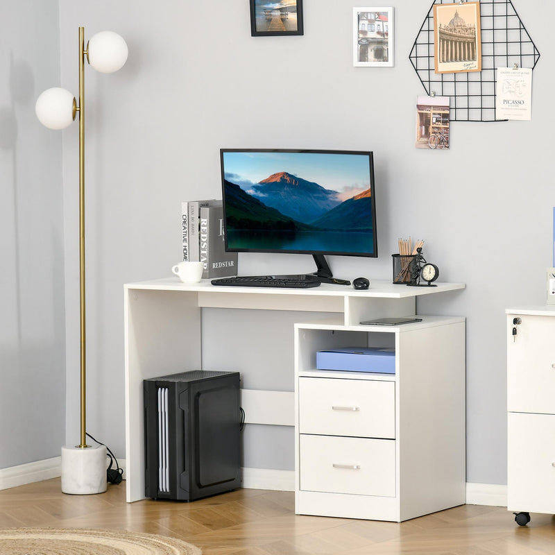 Scrivania da Ufficio 108x48x76 cm in Legno Bianco