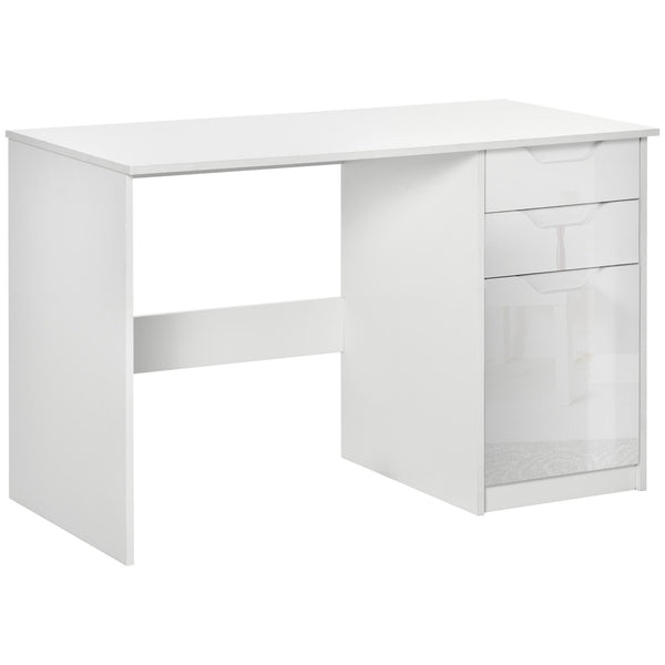 acquista Scrivania da Ufficio 120x60x76 cm con Cassetti in Legno Bianco