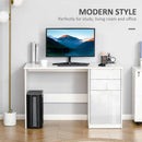 Scrivania da Ufficio 120x60x76 cm con Cassetti in Legno Bianco