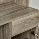 Credenza Moderna Alta 71x41x178 cm in Legno truciolare Grigio