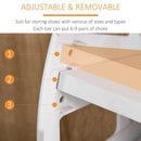 Scarpiera con 3 Ante a Ribalta 1Cassetto 1 Armadietto 84x30x132 cm in  Legno truciolare Rovere/Bianco