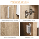 Scarpiera con 3 Ante a Ribalta 1Cassetto 1 Armadietto 84x30x132 cm in  Legno truciolare Rovere/Bianco