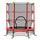 Trampolino Tappeto Elastico per Bambini Ø163x163 cm con Rete di Sicurezza e Corde Elastiche Rosso