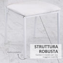 Set 4 Sedie Imbottite 41x50x91 cm in Similpelle Bianco