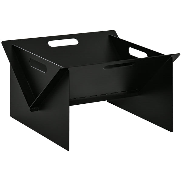 prezzo Braciere con Maniglie Portatile 50x45x30cm in Acciaio Nero