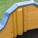 Sabbiera da Esterno per Bambini a Forma di Nave 158x78x45,5 cm con Contenitore in Legno