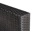 Set Salotto da Giardino 2 Poltroncine e Tavolino con Cuscini in Rattan Nero