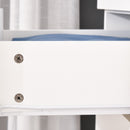 Armadio Moderno con Guardaroba 2 Ante 80x50x180 cm in Legno truciolare e Vetro Bianco