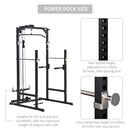 Stazione Fitness Multifunzione 155x118x220 cm in Acciaio Nero