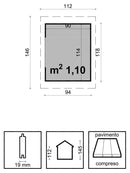 Casetta per Bambini da Esterno 105x130 cm in Legno Emily