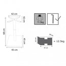 Base per Tavolo da Giardino 30x30x77 cm  in Acciaio Nero