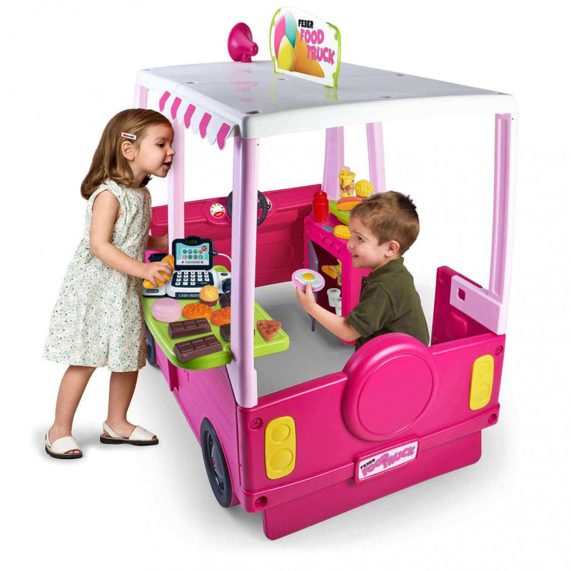 Casetta Gioco per Bambini Food Truck 130x108xh 134,5 h cm in Plastica Multicolor