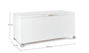 Baule Contenitore da Esterno 164,8x72x70h cm Apertura Facile e Ruote in Alluminio Ocean M Bianco 
