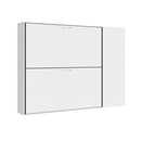 Letti Singoli a Scomparsa Composizione H Kando H190,8 Bianco Frassino con Materassi