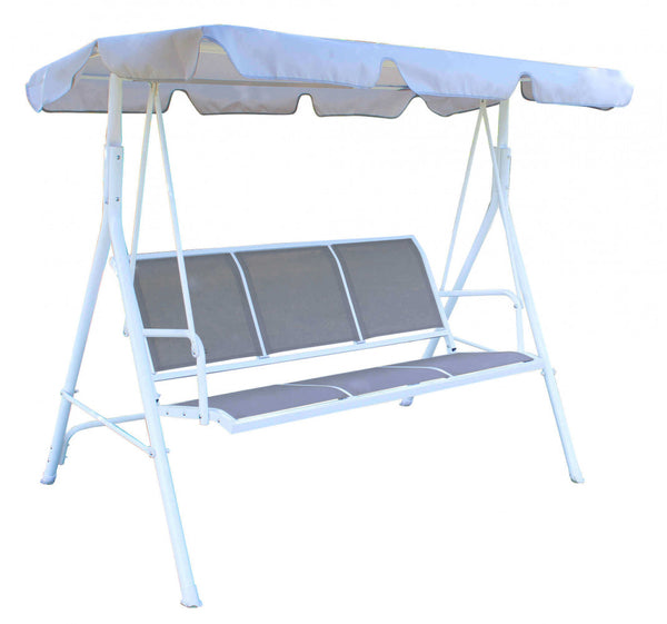 sconto Dondolo Naxos 186x114x162 h cm in Textilene Bianco