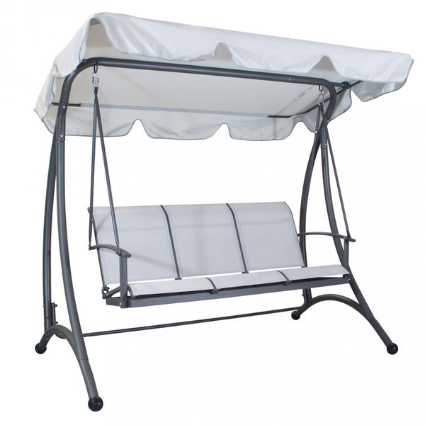 Dondolo Texty 195x120x172 h cm in Textilene Nero sconto