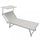 Lettino Prendisole da Giardino Bari 181x61x38 h cm in Alluminio Grigio