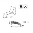 Lettino Prendisole da Giardino Itaca Impilabile 194x71x83 h cm in Textilene Verde