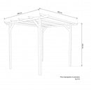 Pergola 300x300x250 h cm in Legno Marrone