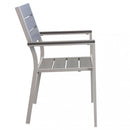 Poltrona Cervia Impilabile 58x58x89 h cm in Alluminio Tortora