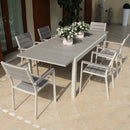 Poltrona Cervia Impilabile 58x58x89 h cm in Alluminio Tortora