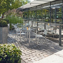 Poltrona Impilabile 56x55x74 h cm in Alluminio Grigio