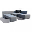 Salotto Angolare Tulum Struttura in Alluminio Grigio