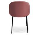 Sedia Sammi 50x57xh47/77,5 cm in Tessuto Velluto Rosa Antico/Nero