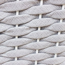 Set Salotto da Giardino Divano 2 Poltrone e Tavolino con Cuscini in Alluminio Grigio