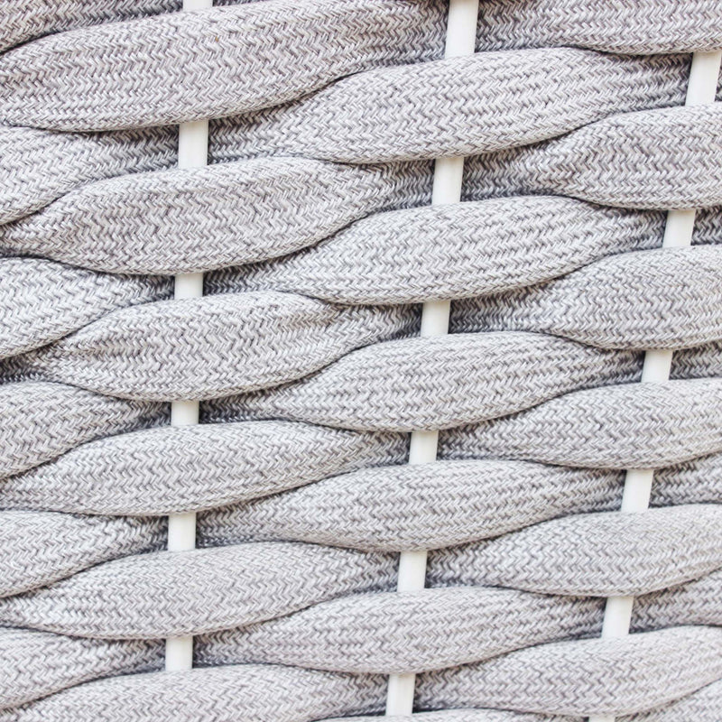 Set Salotto da Giardino Divano 2 Poltrone e Tavolino con Cuscini in Alluminio Grigio