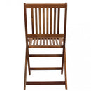 Sedia da Giardino Pratika Senza Braccioli 46x59x94 h cm in Legno Marrone