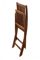 Sedia da Giardino Pratika Senza Braccioli 46x59x94 h cm in Legno Marrone