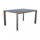 Tavolo Bilbao 150x100/150x74 h cm in Alluminio Taupe