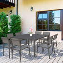 Tavolo Bilbao 150x100/150x74 h cm in Alluminio Taupe