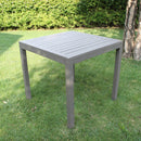 Tavolo Cuba 80x80x74 h cm in Alluminio Taupe