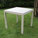 Tavolo Cuba 80x80x74 h cm in Alluminio Tortora