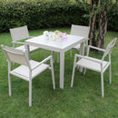 Tavolo Cuba 80x80x74 h cm in Alluminio Tortora