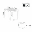 Tavolo Cuba 80x80x74 h cm in Alluminio Tortora
