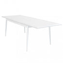 Tavolo Allungabile Maracaibo 160/240x90x76 h cm in Alluminio Bianco