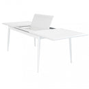 Tavolo Allungabile Maracaibo 160/240x90x76 h cm in Alluminio Bianco