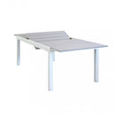 Tavolo Allungabile Pental 180/240x100x73 h cm in Alluminio Bianco