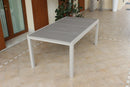 Tavolo Allungabile Pental 180/240x100x73 h cm in Alluminio Tortora