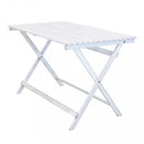 Tavolo Pieghevole 120x70x74 h cm in Legno di Acacia Bianco