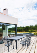 Tavolo Allungabile Waikiki 162/242x100x74 h cm in Alluminio Antracite