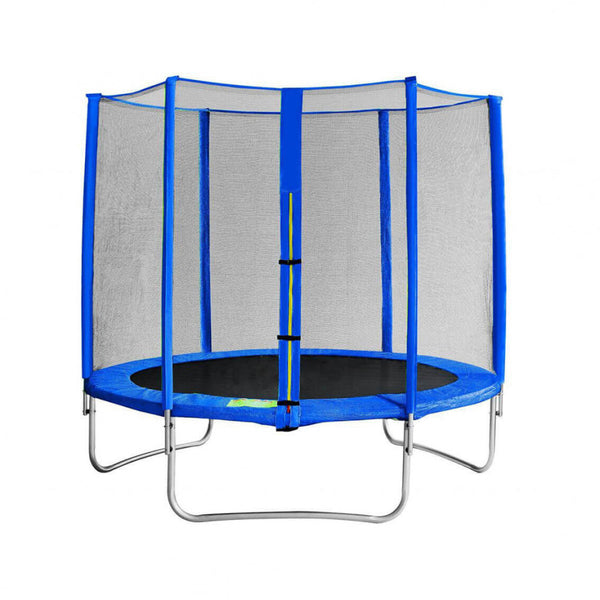 acquista Trampolino Elastico con Rete Ø244x65/245 h cm in Plastica Blu