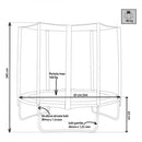 Trampolino Elastico con Rete Ø244x65/245 h cm in Plastica Blu