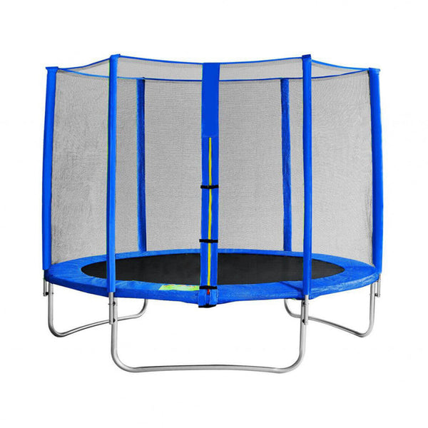 Trampolino Elastico con Rete Ø305x65/245 h cm in Plastica Blu sconto