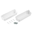 Set 2 Contenitori con Fissaggio Anta Mobile 35 cm in Plastica Emuca Bianchi