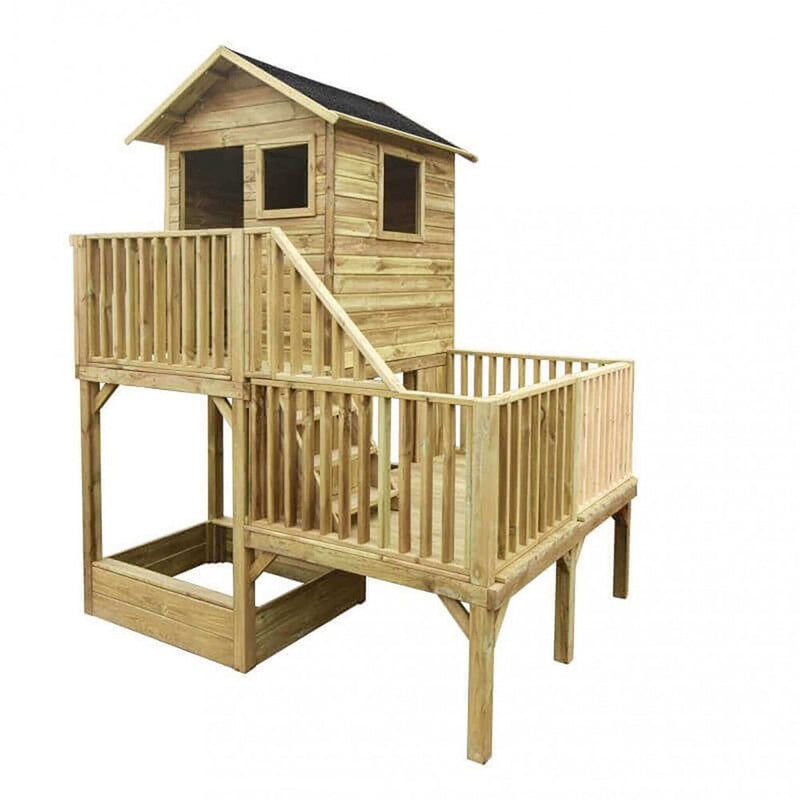 Casetta Gioco per Bambini in Legno Doremi 176x176x273 h cm in Legno